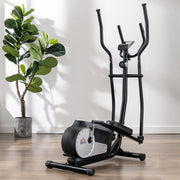 HOMCOM elliptical cross trainer with LCD monitor and adjustable resistance - view 2