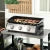 Outsunny 3 Burner Gas BBQ Grill with Lid Black lifestyle