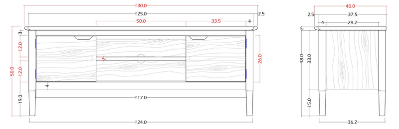 Norway Dark Walnut TV Stand & Media Unit - image 10