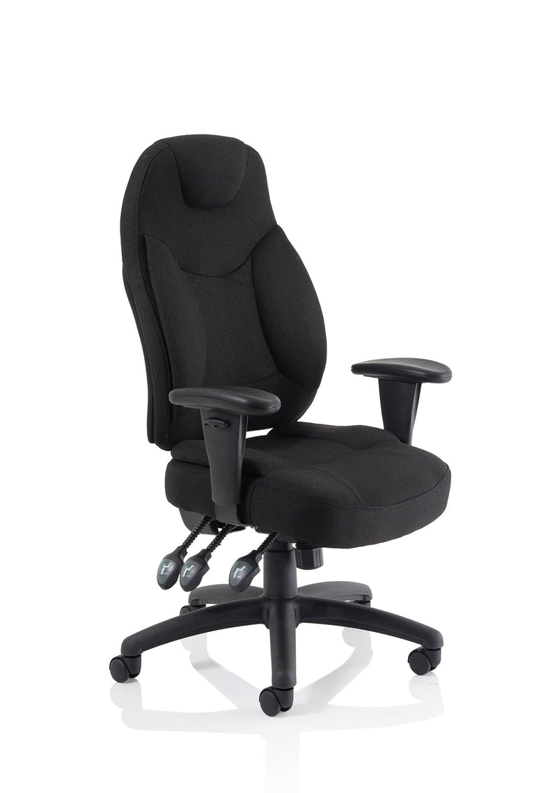 Dynamic Galaxy task operator chair in Black Fabric