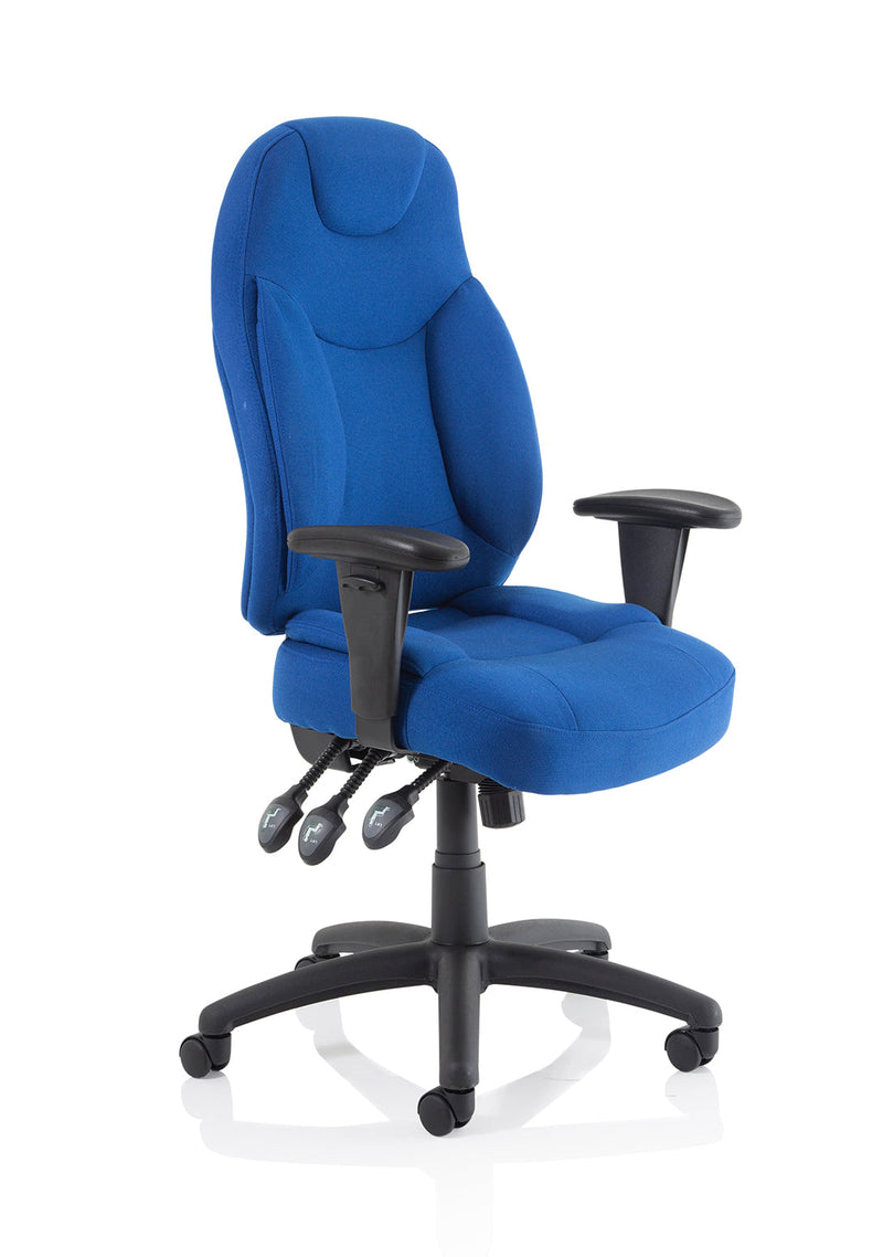 Dynamic Galaxy task operator chair in Blue Fabric