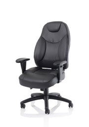 Dynamic Galaxy task operator chair - Black Leather side