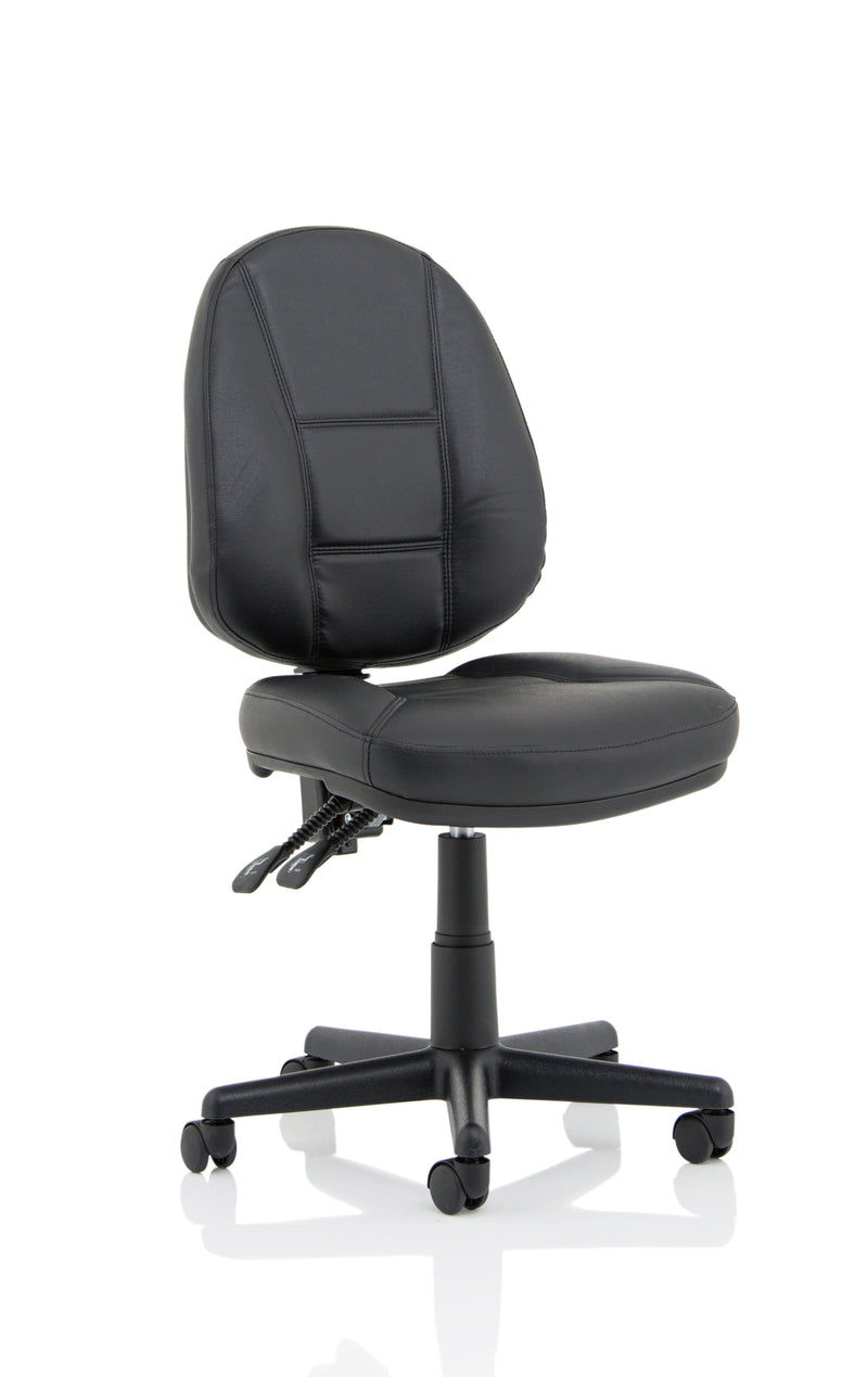 Dynamic Jackson Medium Back Black Leather Task Operator Chair