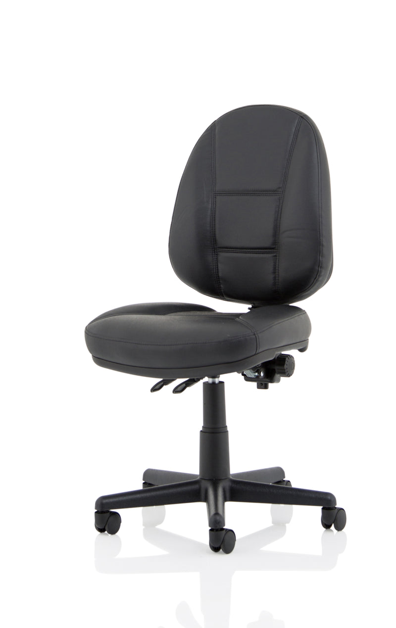 Dynamic Jackson Medium Back Black Leather Task Operator Chair