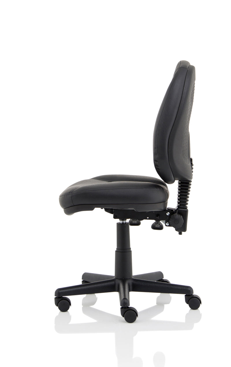 Dynamic Jackson Medium Back Black Leather Task Operator Chair