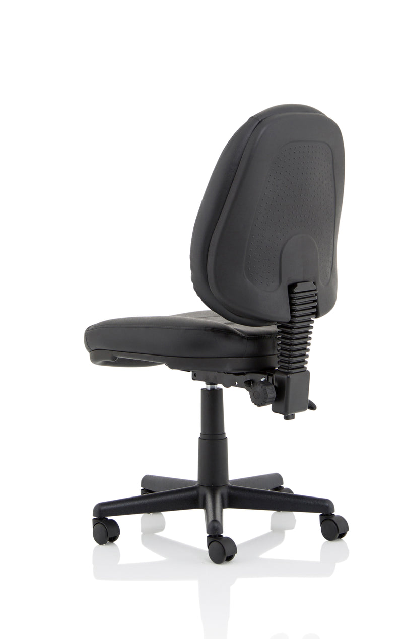 Dynamic Jackson Medium Back Black Leather Task Operator Chair