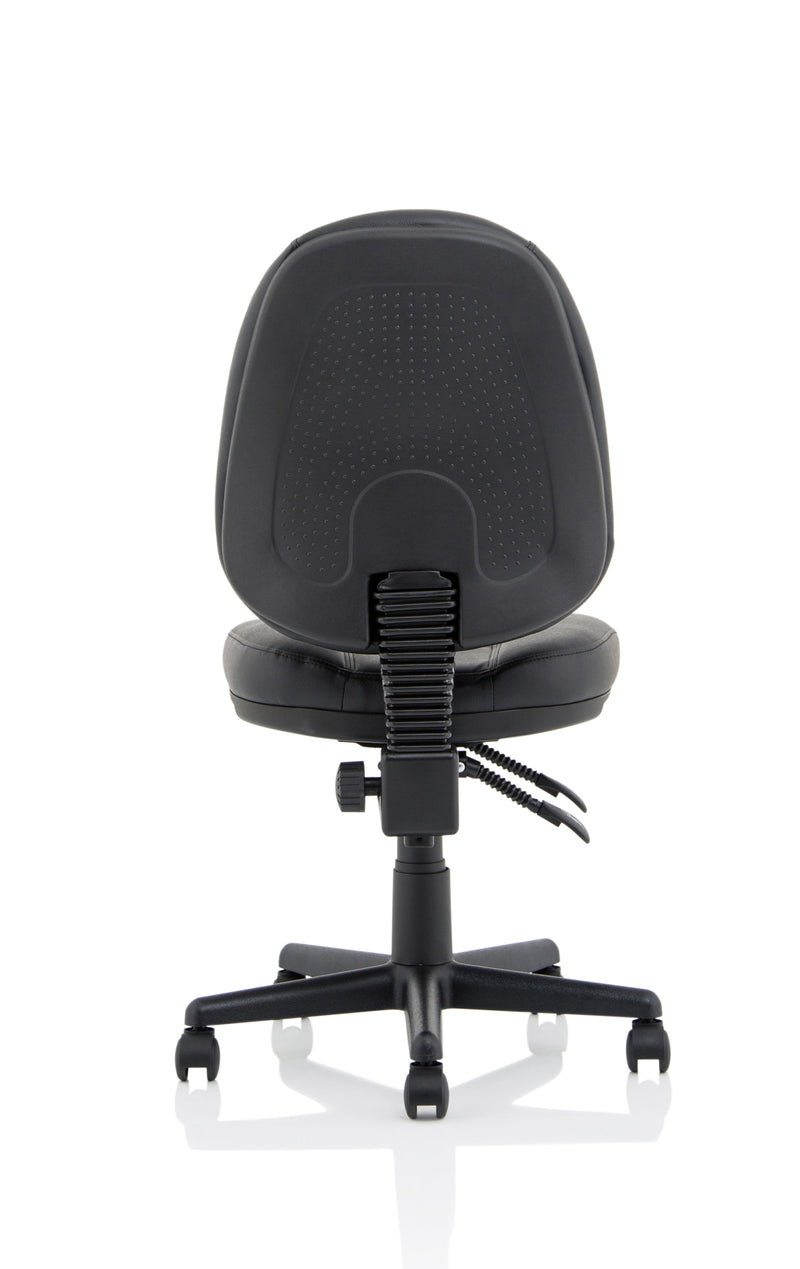 Dynamic Jackson Medium Back Black Leather Task Operator Chair
