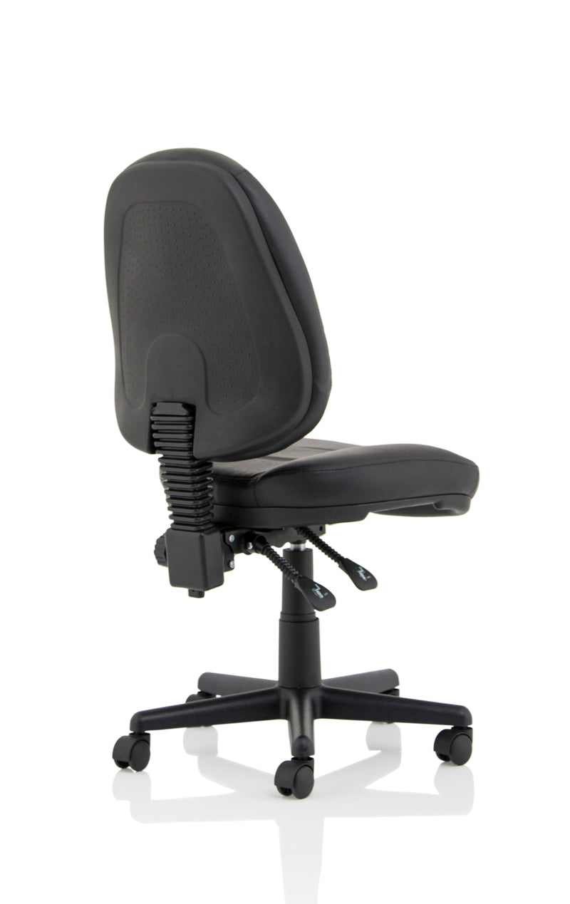 Dynamic Jackson Medium Back Black Leather Task Operator Chair