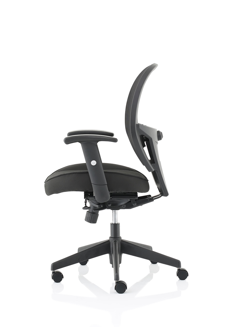 Dynamic Denver task operator chair - side view showing mesh back
