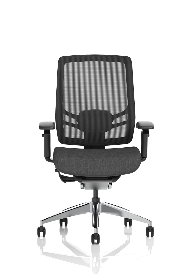 Ergo Click High Back Ergonomic Posture Chair – Mesh & Black Fabric, side view
