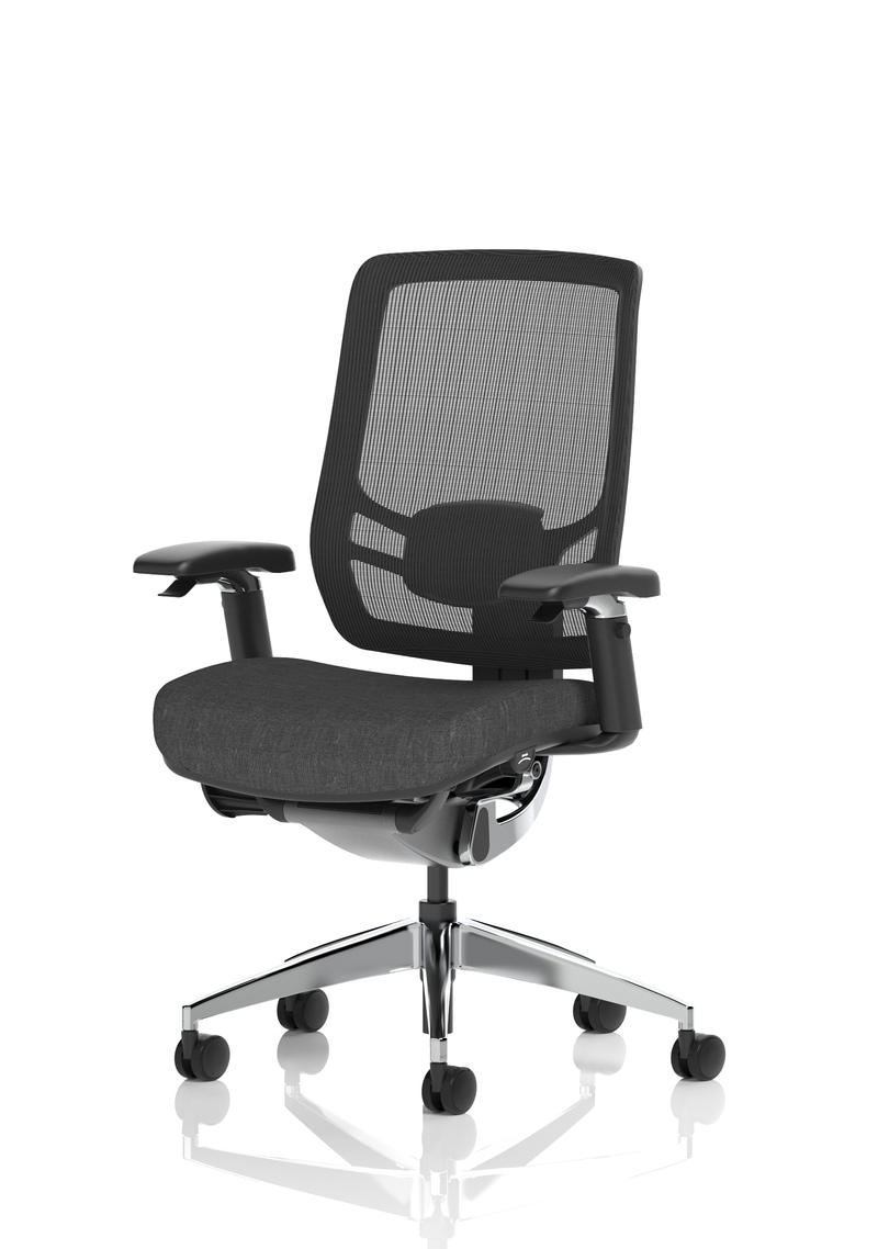 Ergo Click High Back Ergonomic Posture Chair – Mesh & Black Fabric, three-quarter view