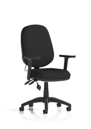 Eclipse Plus II Medium Back Task Operator Office Chair With Pump Lumbar - Black Height Adjustable Arms