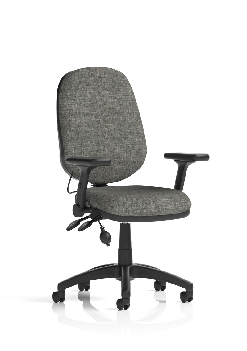 Eclipse Plus II Medium Back Task Operator Office Chair With Pump Lumbar - Grey Height Adjustable Folding Arms