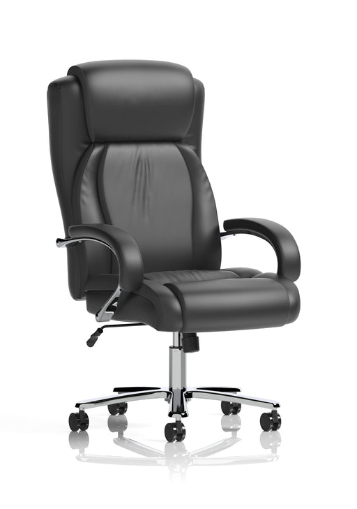 Austin Heavy Duty Task Operator Office Chair in Black PU with 205kg Weight Capacity - front view