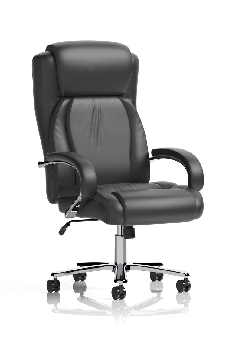 Austin Heavy Duty Task Operator Office Chair Black PU with Arms