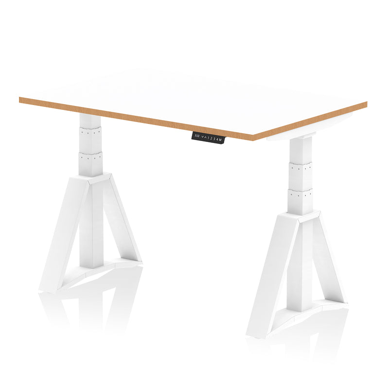 Dynamic Oslo Air Height Adjustable Desk with Piste Foot