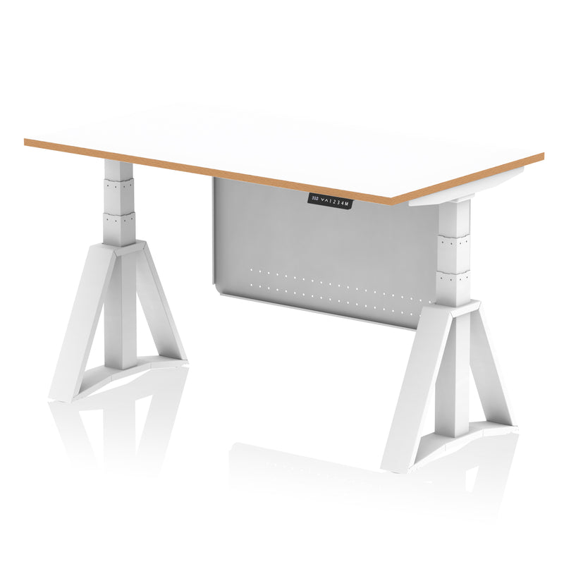 Oslo Air Desk with Modesty Panel 1400mm Piste Foot