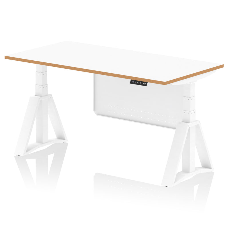 Oslo Air Desk with Modesty Panel 1600mm Piste Foot