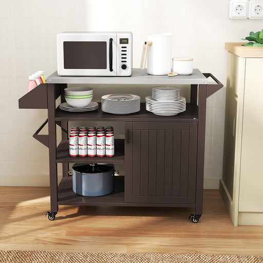 Outdoor Grill Cart with Storage Cabinet