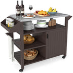 Outdoor Grill Cart with Storage Cabinet