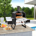 Outdoor Pizza Oven with Waterproof Cover and Anti-scalding Handles