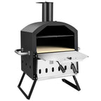 Outdoor Pizza Oven with Waterproof Cover and Anti-scalding Handles