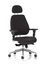 Chiro Plus Ultimate High Back Ergonomic Posture Chair – Black Fabric, front view