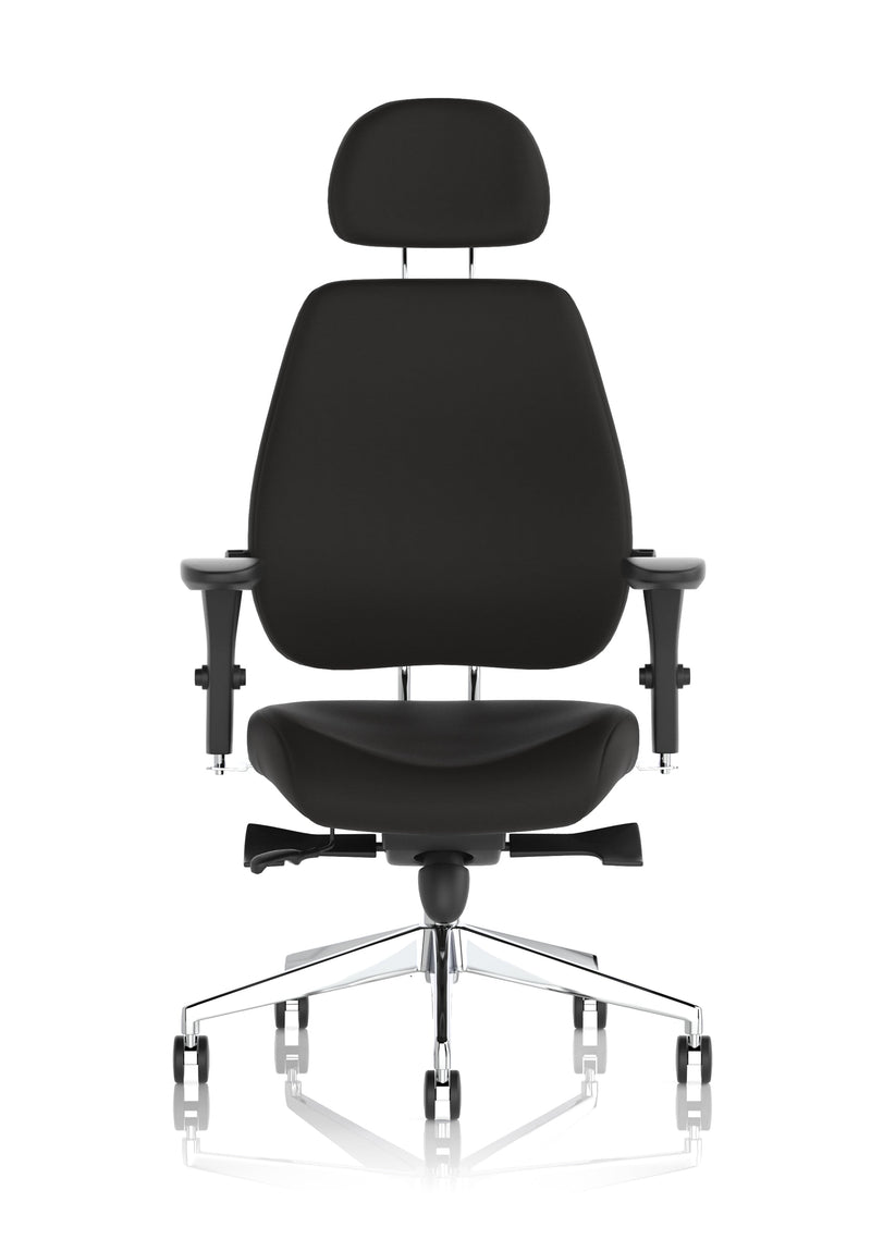Chiro Plus Ultimate High Back Ergonomic Posture Chair – Black Fabric, side view