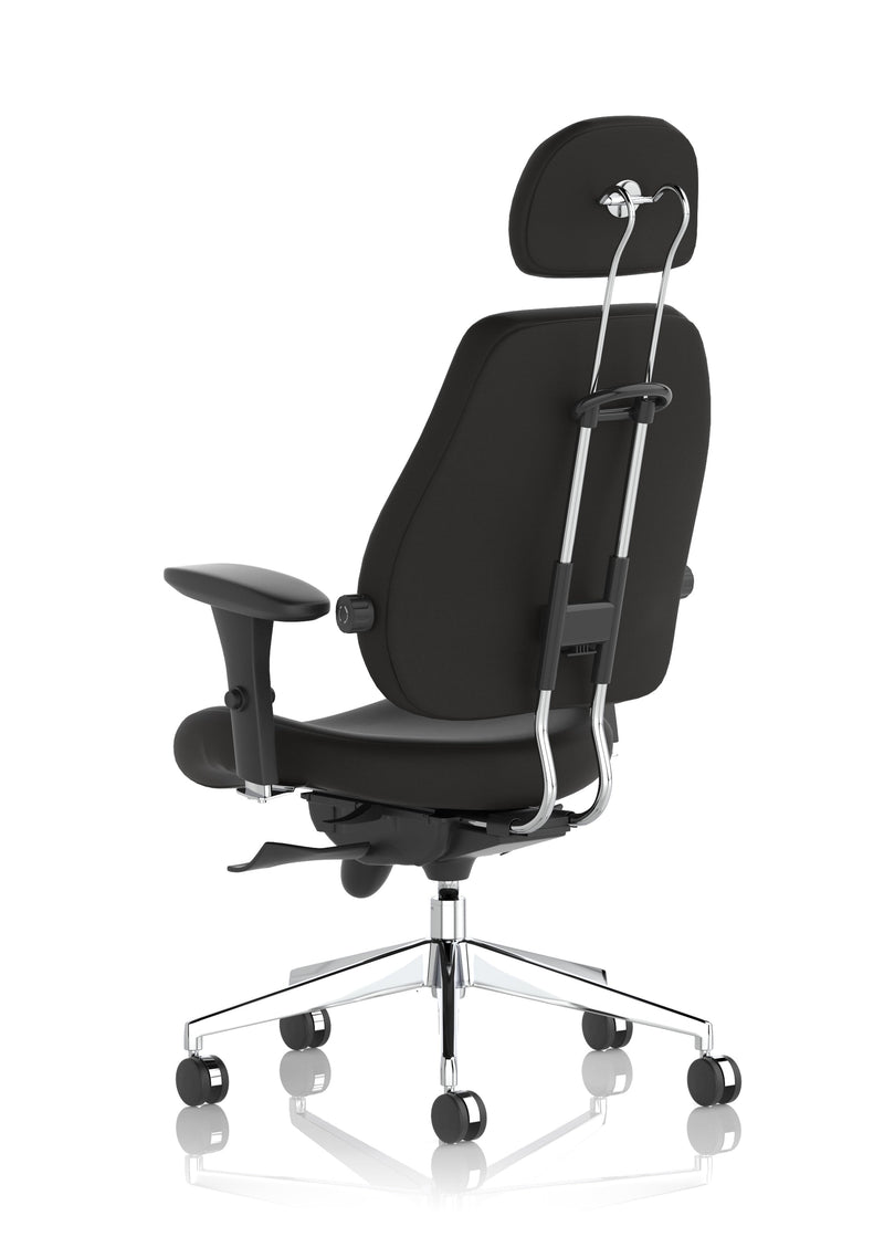 Chiro Plus Ultimate High Back Ergonomic Posture Chair – Black Fabric, headrest detail