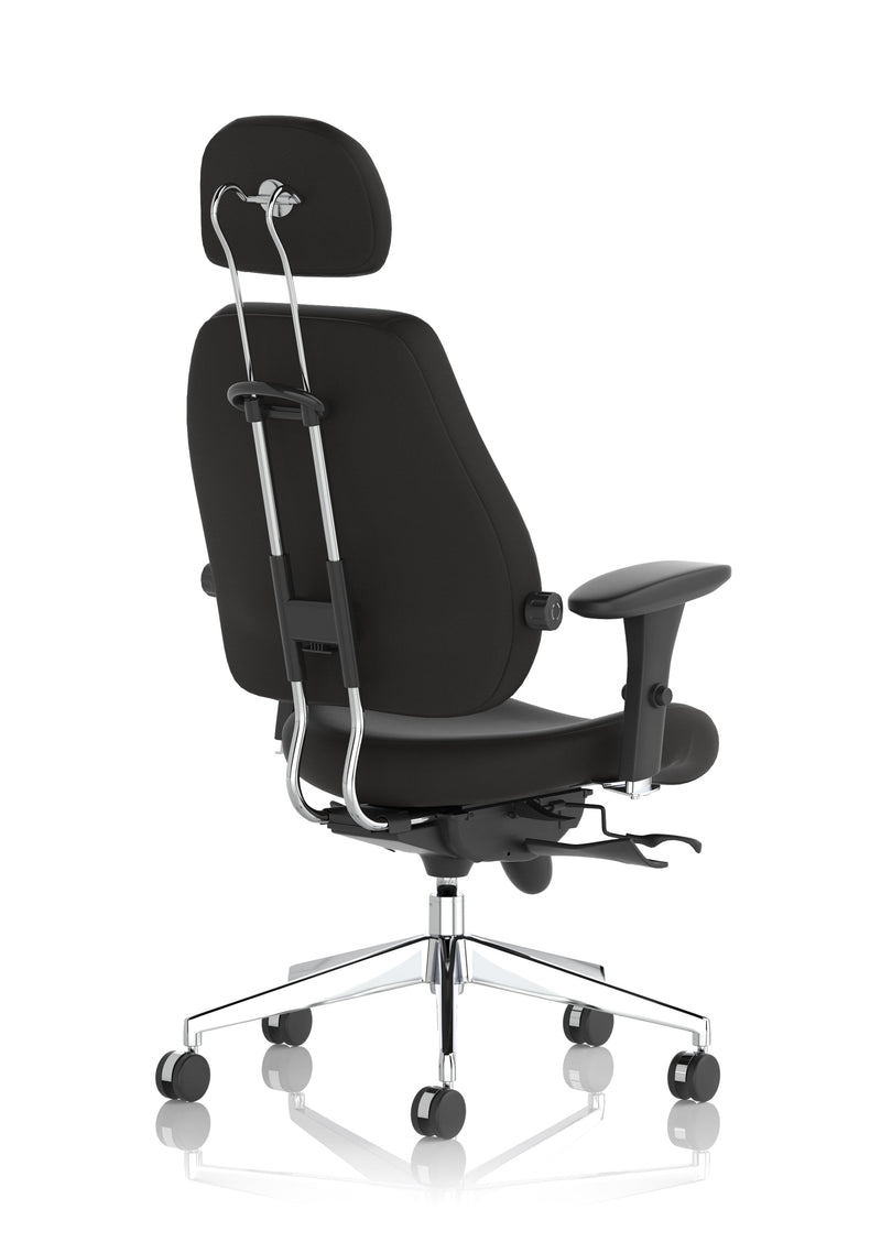 Chiro Plus Ultimate High Back Ergonomic Posture Chair – Black Fabric, arm detail