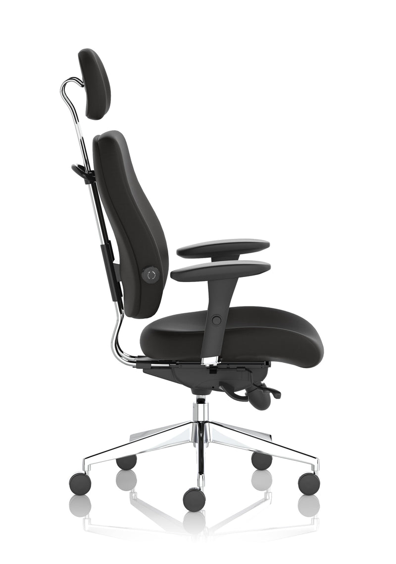 Chiro Plus Ultimate High Back Ergonomic Posture Chair – Black Fabric, lifestyle shot