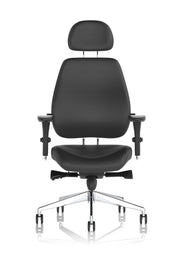 Chiro Plus Ultimate High Back Ergonomic Posture Chair – Black Leather, side view