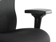 Stealth Shadow High Mesh Back Ergonomic Posture Chair – Black Airmesh, seat detail