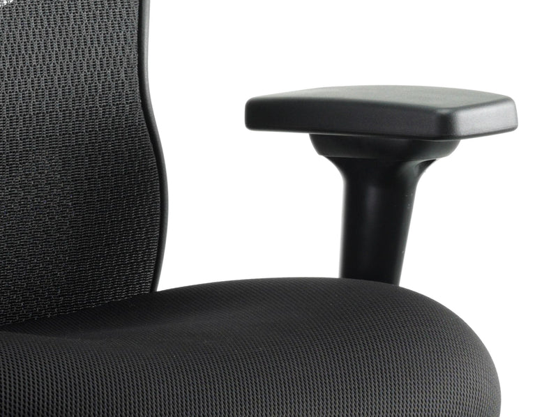 Stealth Shadow High Mesh Back Ergonomic Posture Chair – Black Airmesh, seat detail