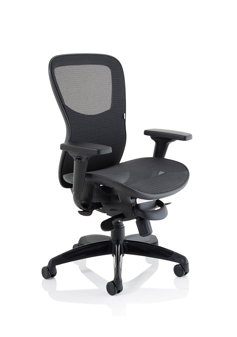 Stealth Shadow High Mesh Back Ergonomic Posture Chair – Black Mesh, side view