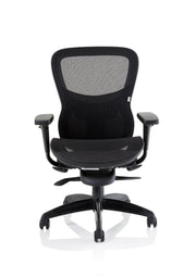 Stealth Shadow High Mesh Back Ergonomic Posture Chair – Black Mesh, three-quarter view