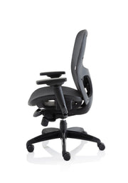 Stealth Shadow High Mesh Back Ergonomic Posture Chair – Black Mesh, lumbar support detail
