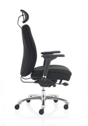 Domino High Back Ergonomic Posture Chair – Black Fabric, base detail