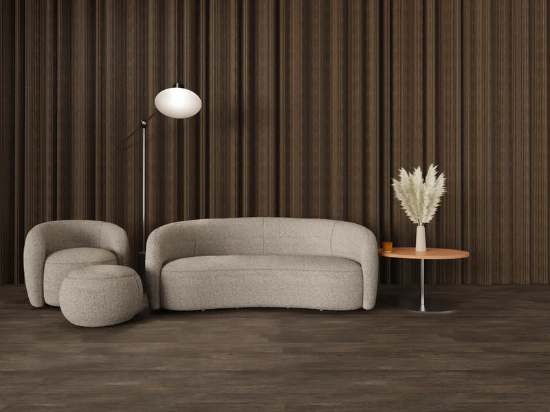Phoebe Footstool - Cream Boucle