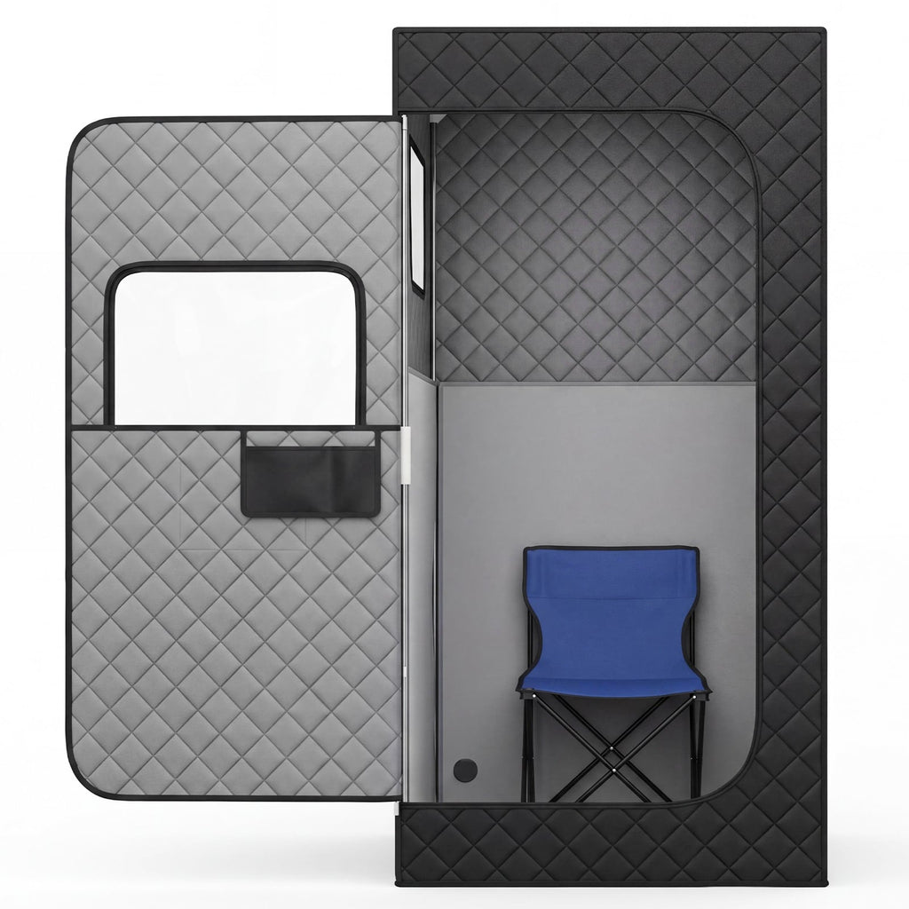 Portable Far Infrared Sauna Box for Home with Heated Foot Pad