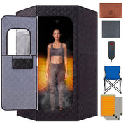 Portable Far Infrared Sauna Box with Heated Foot Pad and Remote Control