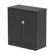 Qube Stationery 2-Door Cupboard With Shelves - 1020mm - Black - Homesplex
