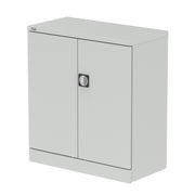 Qube Stationery 2-Door Cupboard With Shelves - 1020mm - Light Grey - Homesplex