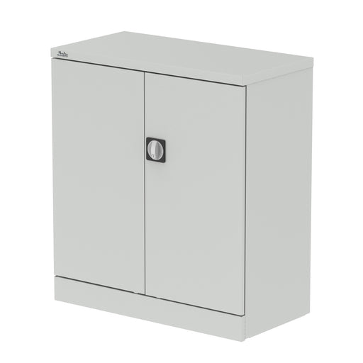 Qube Stationery 2-Door Cupboard With Shelves - 1020mm - Light Grey - Homesplex