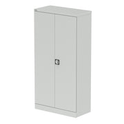 Qube Stationery 2-Door Cupboard With Shelves - 1830mm - Light Grey - Homesplex