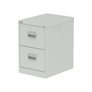 Qube Filing Cabinet - 2 Drawer - Light Grey