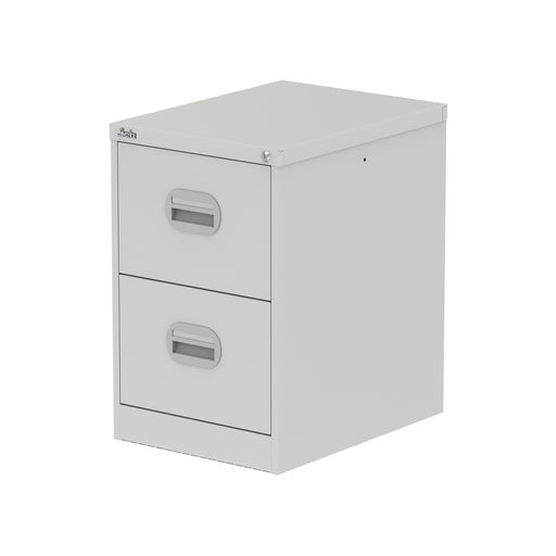 Qube Filing Cabinet - 2 Drawer - Light Grey