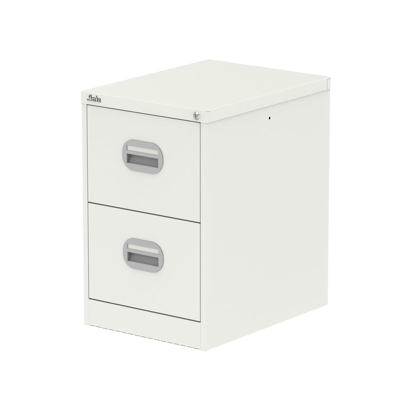 Qube Filing Cabinet - 2 Drawer - White