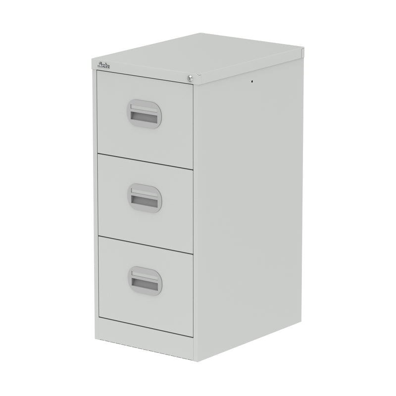 Qube Filing Cabinet - 3 Drawer - Light Grey