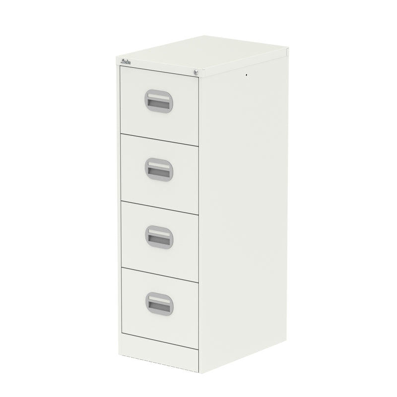 Qube Filing Cabinet - 4 Drawer - White